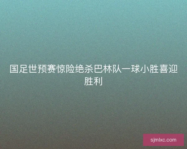 国足世预赛惊险绝杀巴林队一球小胜喜迎胜利